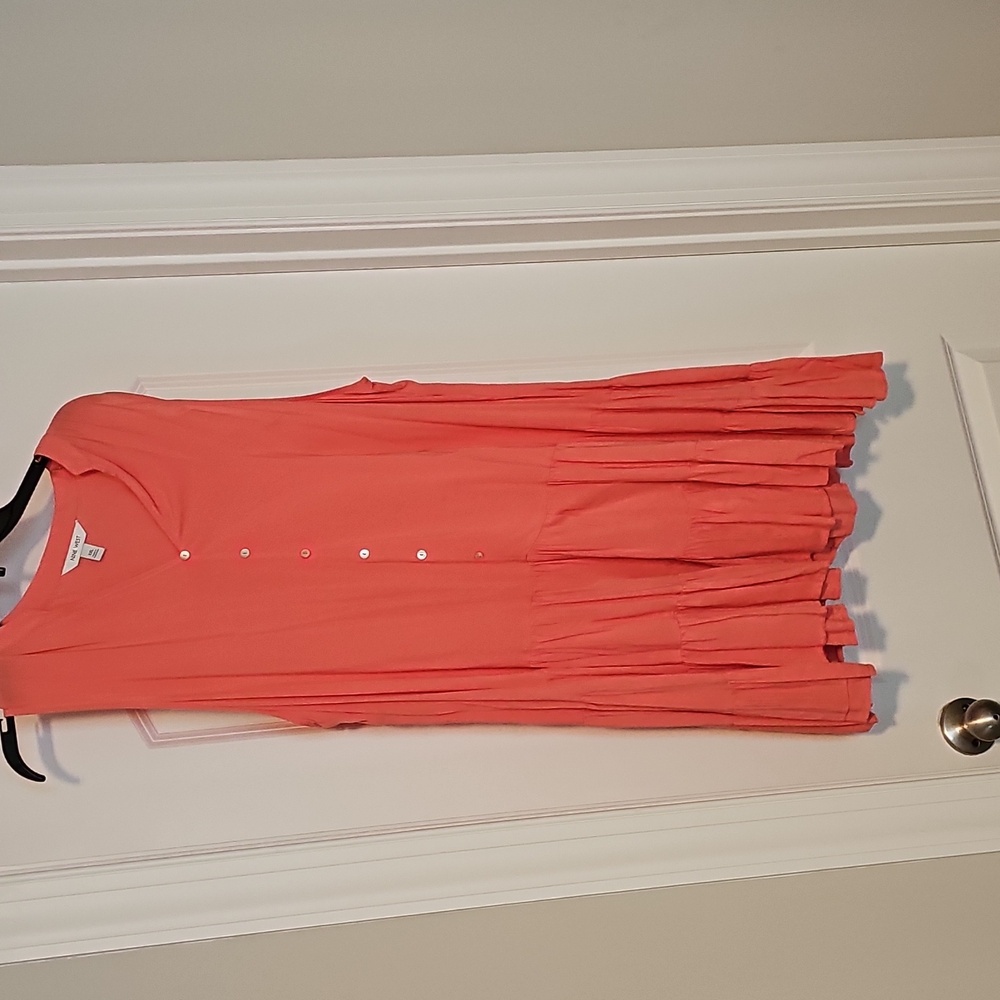 Nine West Orange Pink Sleeveless Sundress